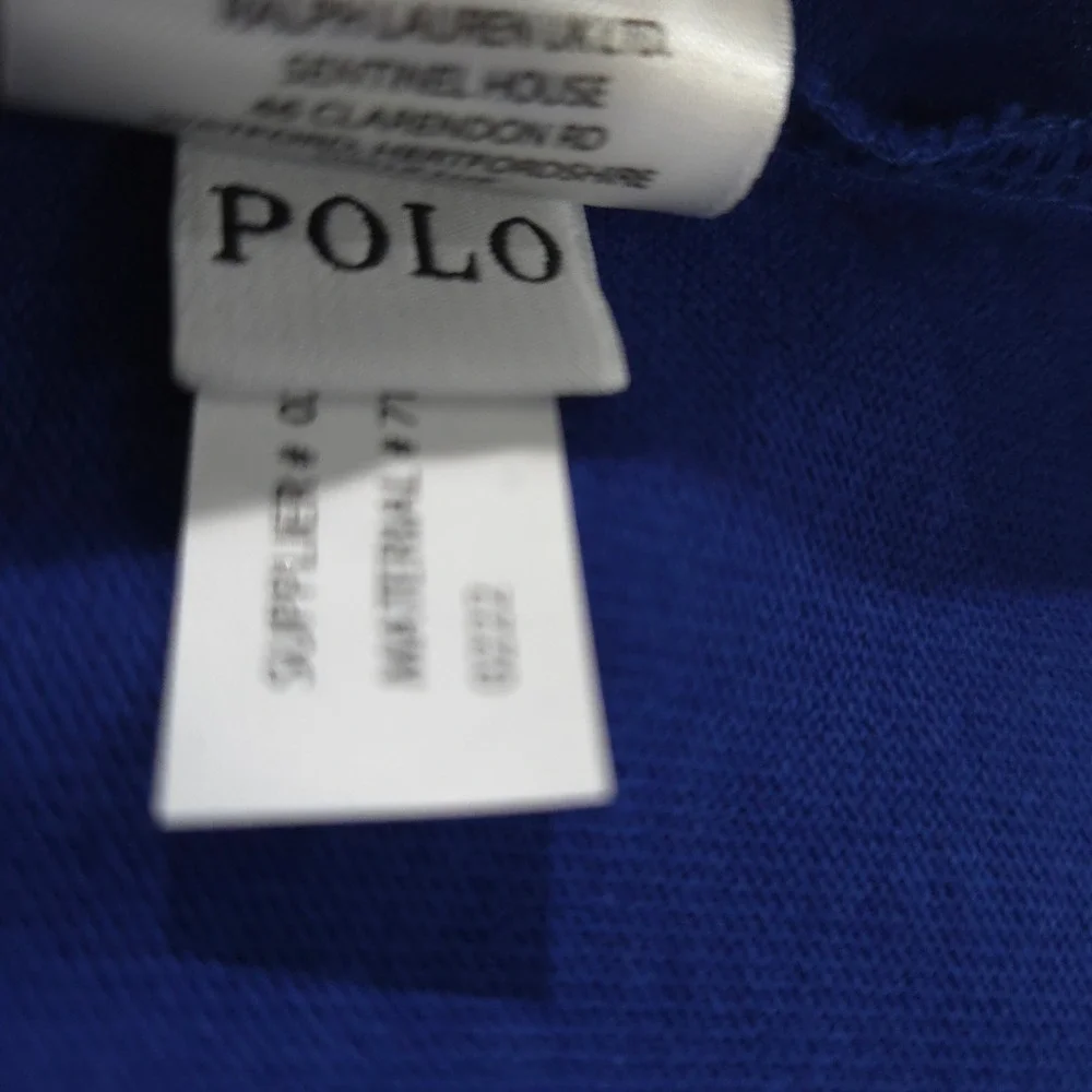 Polo Ralph Lauren hvwt T-Shirt Medium Mens Royal‎ BlueClassic Fit Long Sleeve